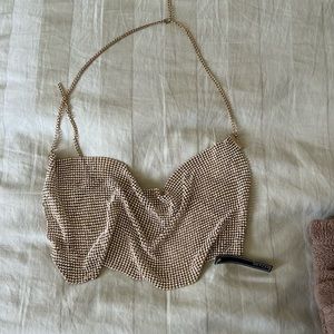 NWT Gold Chain Top